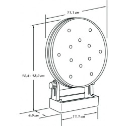 Girofar directional LED cu baterii si prindere magnetica
